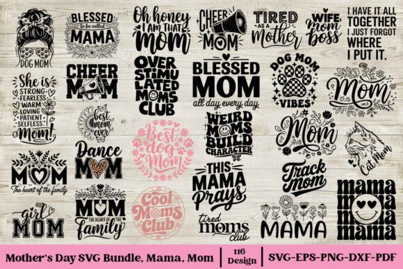 Mom SVG Mama SVG Mother's Day SVG Bundle