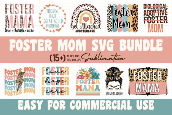 Retro Foster Mom SVG PNG Bundle: A Designer’s Review